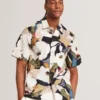 LANGDON Garden Print Relaxed Short Sleeve Shirt