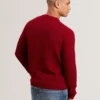 LEOCADI Herringbone Trim Textured Knit Sweater
