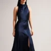 LILYMAY Cowl Neck Midi Dress