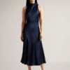LILYMAY Cowl Neck Midi Dress