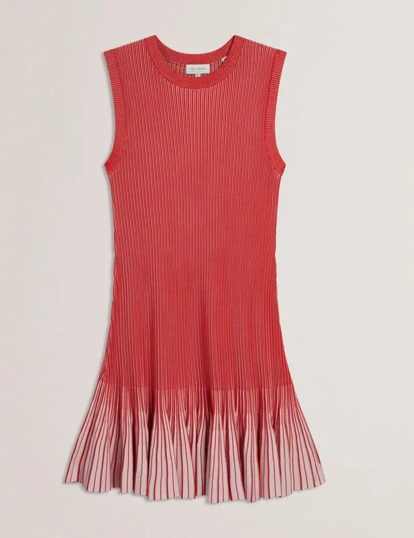 LILYO Ribbed Knit Flippy Hem Mini Dress LILYO Ribbed Knit Flippy Hem Mini Dress