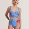 LORIIAA Printed Underwired Bikini Top