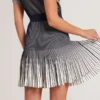 LOTTTII Textured Stripe Knit Flippy Mini Skirt