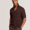 LOUND Textured Stripe Knit Short Sleeve Shirt