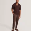 LOUND Textured Stripe Knit Short Sleeve Shirt