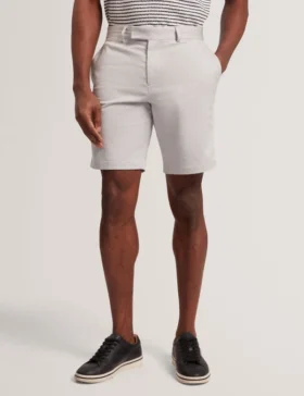 LOWETON Slim Leg Stretch Cotton Chino Shorts