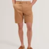 LOWETON Slim Leg Stretch Cotton Chino Shorts