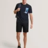 LOWETON Slim Leg Stretch Cotton Chino Shorts