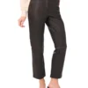 LYNDINA Leather Straight Leg Trousers