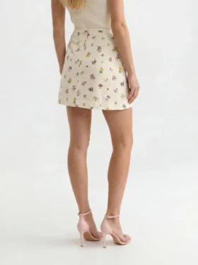 MARGARET Wildflower Embroidered Mini Skirt