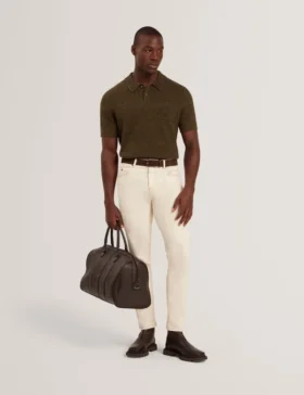 MAVIK Short Sleeve Twist Stitch Detail Polo
