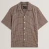 MERRIK Relaxed Geo Stitch Short Sleeve Shirt