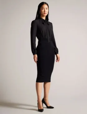 MERSEA Knitted Pencil Midi Dress