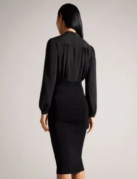 MERSEA Knitted Pencil Midi Dress