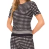 MIDGE Geometric Short Sleeve Knit Top MIDGE Geometric Short Sleeve Knit Top