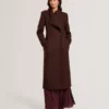 MINDEE Wool Rich Hourglass Longline Wrap Coat