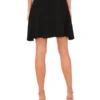 MINI SKIRT WITH POINTELLE & RIB Black