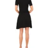 MINI SKIRT WITH POINTELLE & RIB Black
