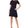 MINI SKIRT WITH POINTELLE & RIB Navy