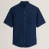 MIREK Regular Fit Chambray Short Sleeve Shirt