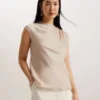 MISRINA Sleeveless Satin Blouse