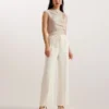 MISRINA Sleeveless Satin Blouse