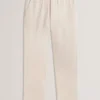 MOBEDO Houndstooth Cotton Linen Tapered Trousers