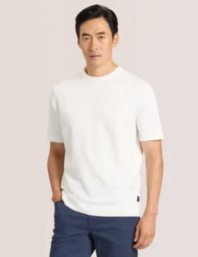 MODERN VISCOSE BLEND CREW Egret