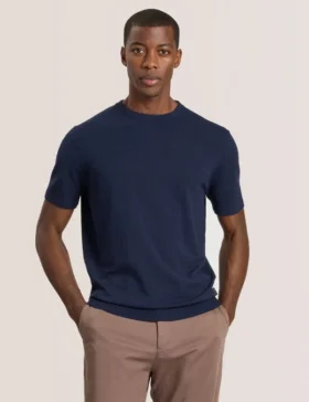 MODERN VISCOSE BLEND CREW Sea Navy