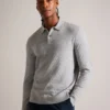 MORAR Long Sleeve T Stitch Knitted Polo