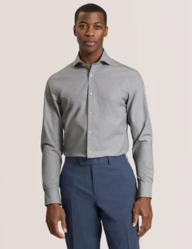 NANTUCKET Dobby Stretch Cotton Slim Fit Shirt