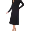 NOIRALYN Metallic Maxi Dress with Variegated Rib Pointelle
