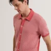 NOLIVA Textured Stitch Knitted Button-Through Shirt