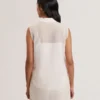 NORELLA Sheer Organza Longline Sleeveless Blouse