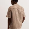 OISE Textured Grid Cotton Short Sleeve Shirt