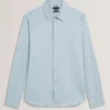 OLWENO Micro Geo Print Long Sleeve Slim Shirt