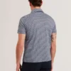 OUNSLO Printed Zip Neck Cotton Polo Shirt