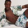 PALMDLE Floral Stripe Elasticated Swim Shorts
