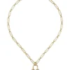 PARIS Statement Pave Crystal Padlock Pendant Necklace