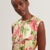 PARKER Satin Floral Sleeveless Maxi Dress