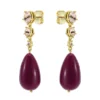 PEARSTI Statement Pendant Crystal Drop Earrings