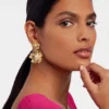 PETARIA Flower Statement Drop Earrings