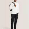 POPCORN STRIPE LONG SLEEVE POLO Egret
