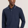 POPCORN STRIPE LONG SLEEVE POLO Sky Captain