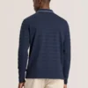 POPCORN STRIPE LONG SLEEVE POLO Sky Captain