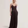 RAYYNA Wide Leg Satin Jumpsuit With Knitted Tank RAYYNA Wide Leg Satin Jumpsuit With Knitted Tank