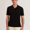 REDMAN Textured Pure Cotton Knitted Polo Shirt