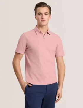 RIB ZIP POLO Ribbed Zip Polo