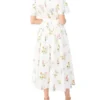 RILEY Floral Belted Midi Shirt Dress