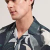 ROGNSKI Relaxed Floral Short Sleeve Linen Shirt